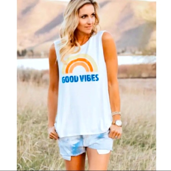 Good Vibes Rainbow Tank - Picture 5 of 6